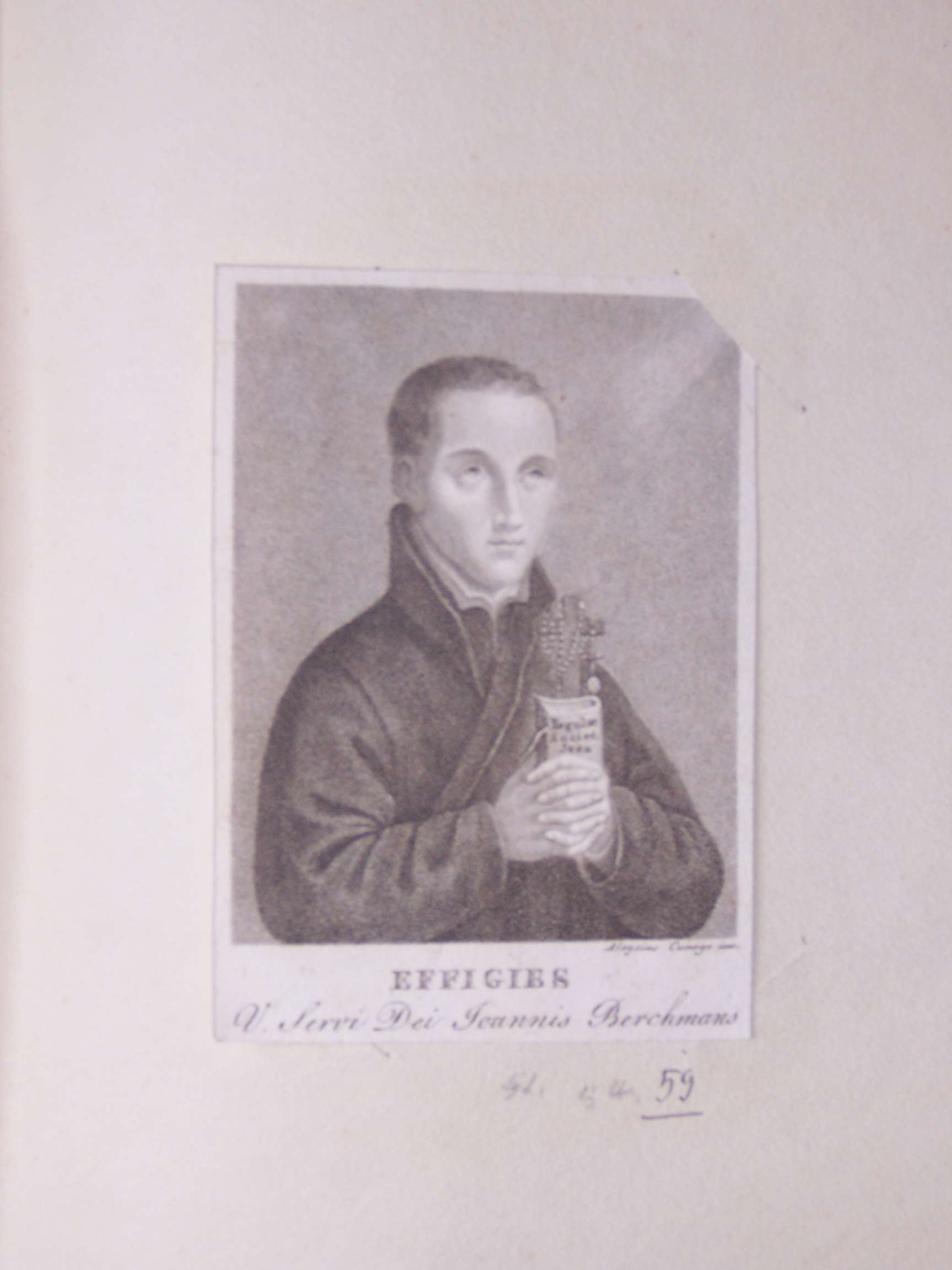 Giovanni Berchmans (stampa) di Cunego A (sec. XVII)