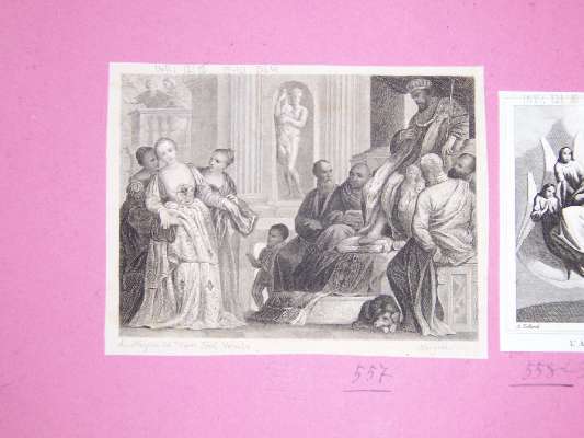 Ester e Assuero (stampa) di Veronese Paolo, Nargeon Andrien (seconda metà sec. XVIII)
