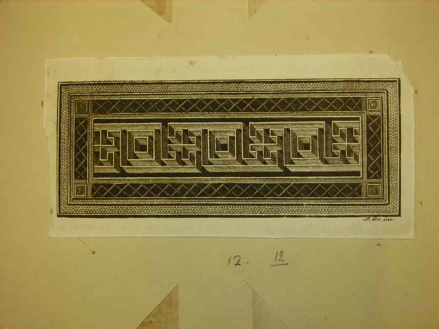 motivi decorativi geometrici (stampa tagliata) di Gramignani Giovanni (sec. XVIII)