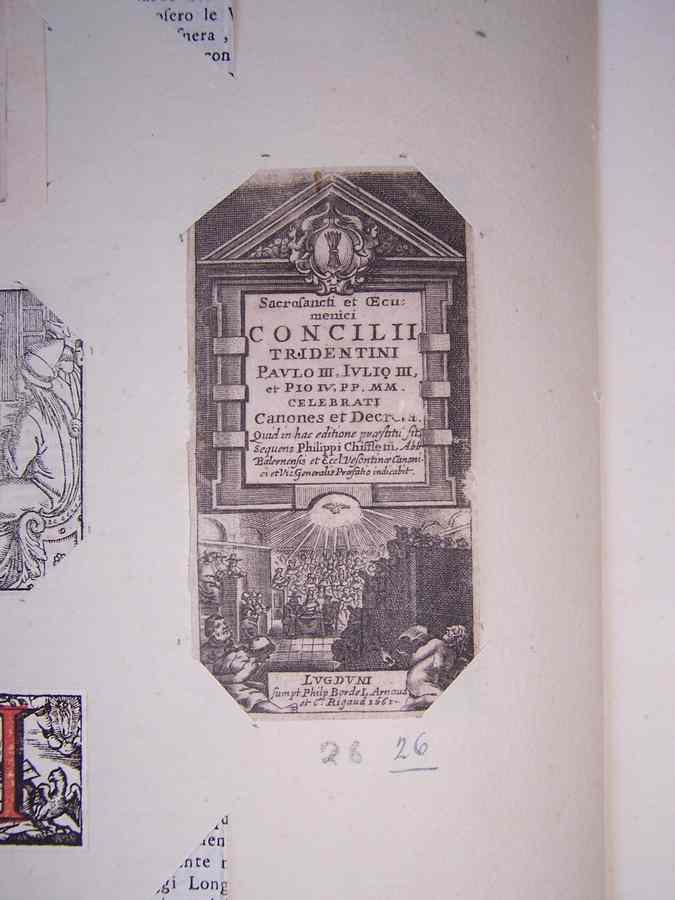 concilio di Trento (stampa tagliata) - ambito europeo (sec. XVII)