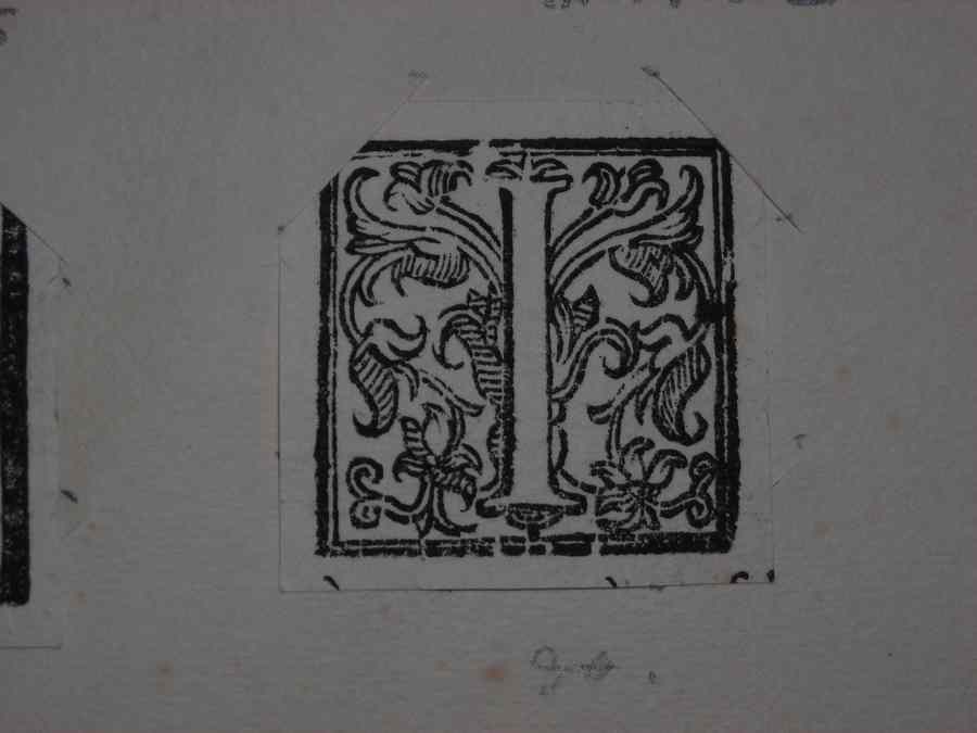 lettera capitale (stampa tagliata) - ambito europeo (sec. XVIII)