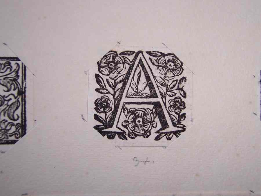 lettera capitale (stampa smarginata) - ambito europeo (sec. XVIII)