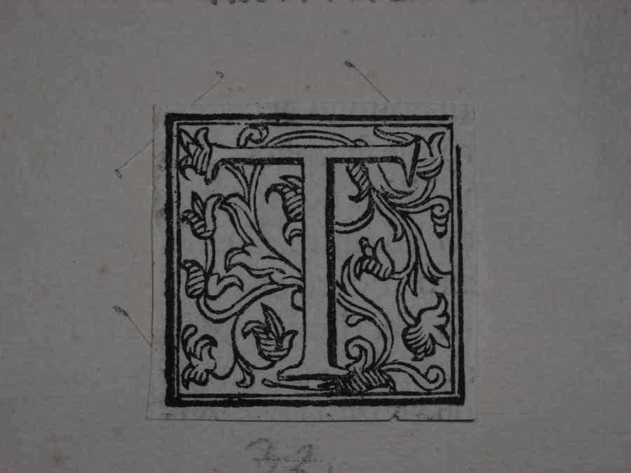 lettera capitale (stampa tagliata) - ambito europeo (sec. XVIII)