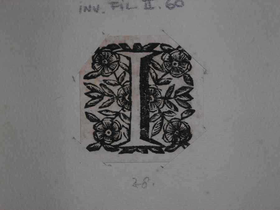 lettera capitale (stampa smarginata) - ambito europeo (sec. XVIII)