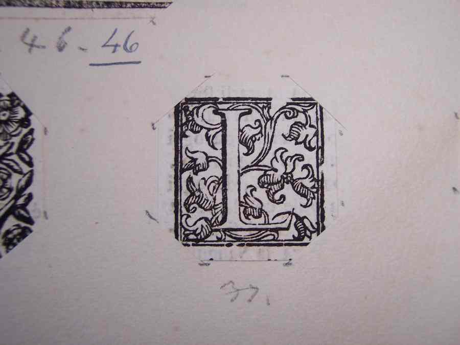 lettera capitale (stampa tagliata) - ambito europeo (sec. XVIII)