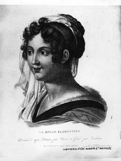 ritratto di donna (stampa) di Zecchin Antonio, Bosio G. B (prima metà sec. XIX)