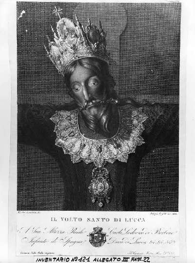 Volto Santo (stampa) di Landucci Nicolao, Perfetti Antonio (sec. XIX)