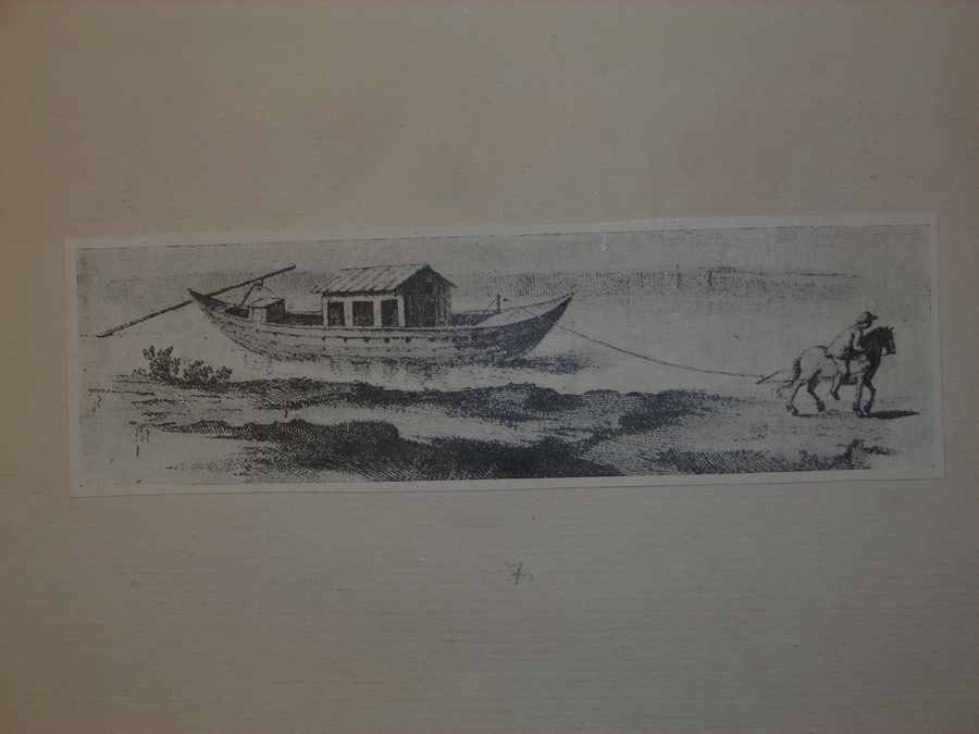 attracco di una barca (stampa) - ambito europeo (sec. XX)