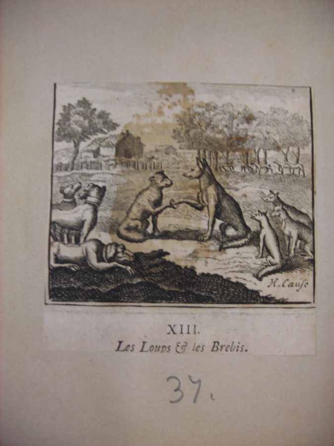 favola dei lupi e le pecore (stampa) di Causé Hendrik (sec. XVII)