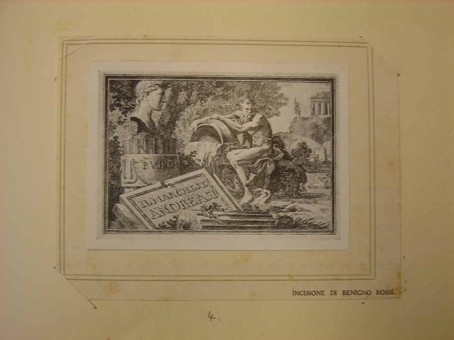 paesaggio con figure (stampa) di Bossi Benigno (sec. XIX)