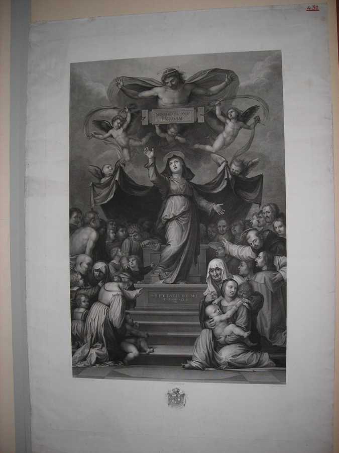 Madonna (stampa) di Fra' Bartolomeo, Saunders Joseph, Fanucchi Carlo (sec. XIX)