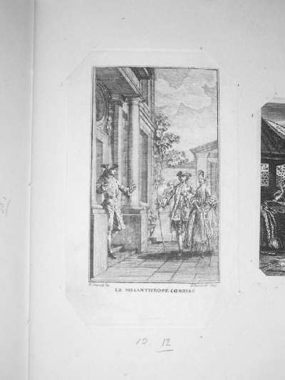 misantropo (stampa) di Gravelot Hubert Francois, Zambelli Giuseppe (seconda metà sec. XVIII)