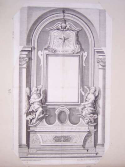 motivo decorativo a finto marmo (stampa) di Specchi Alessandro, Birkhart Anton (prima metà sec. XVIII)