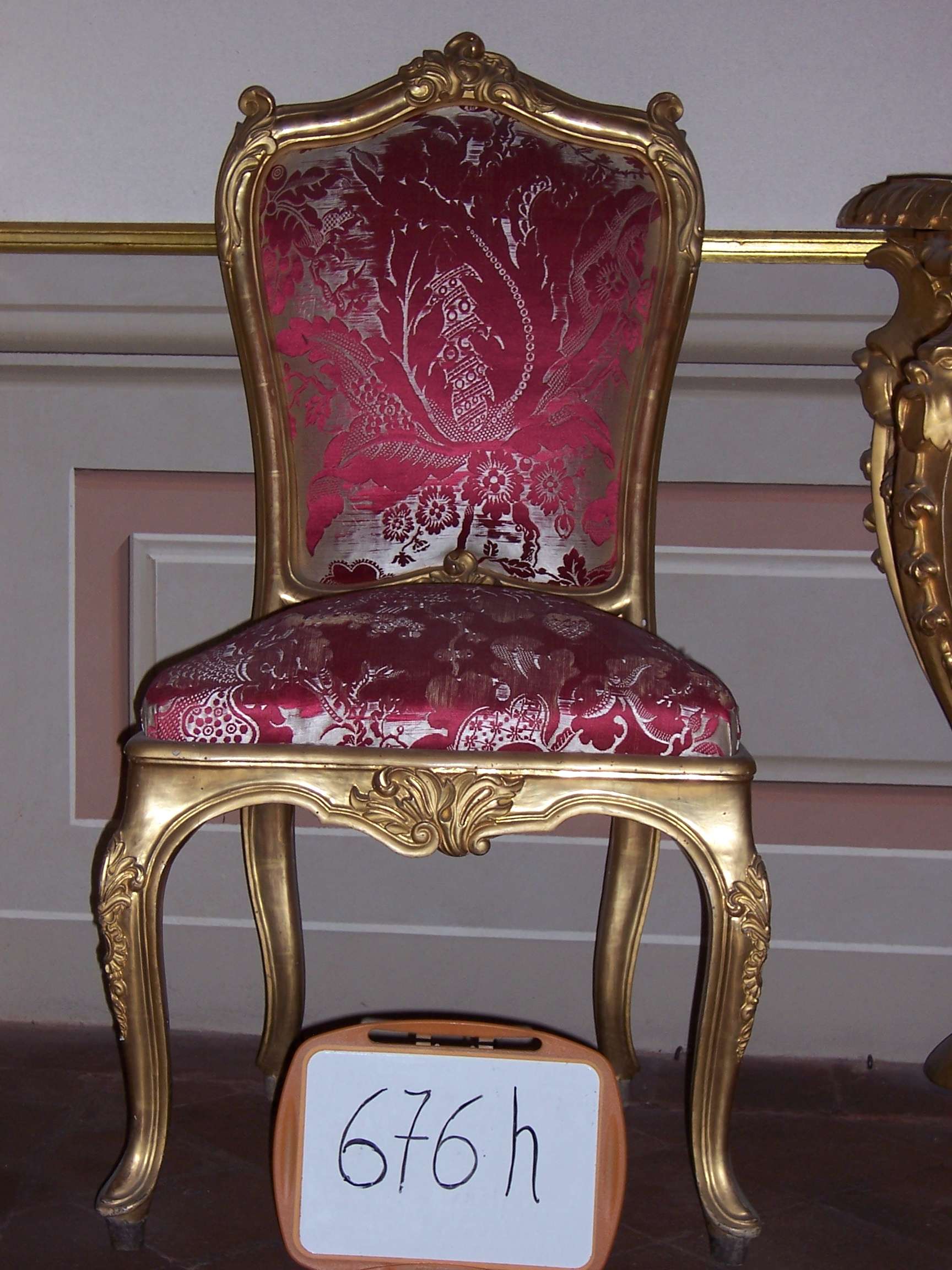 sedia, elemento d'insieme - ambito lucchese (seconda metà sec. XIX)