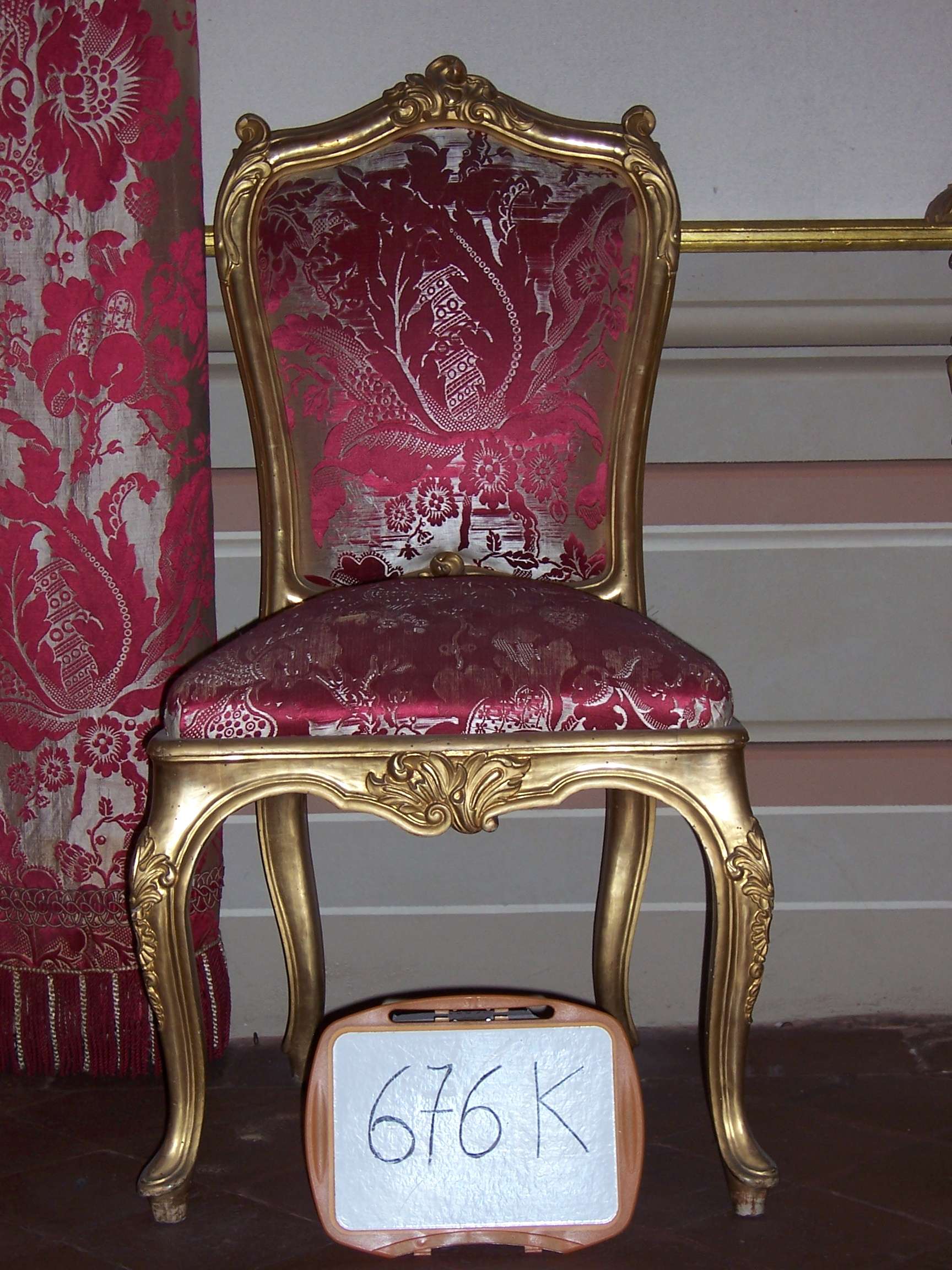 sedia, elemento d'insieme - ambito lucchese (seconda metà sec. XIX)