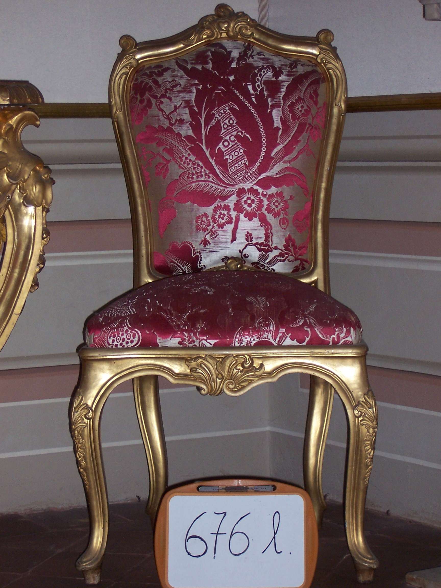 sedia, elemento d'insieme - ambito lucchese (seconda metà sec. XIX)