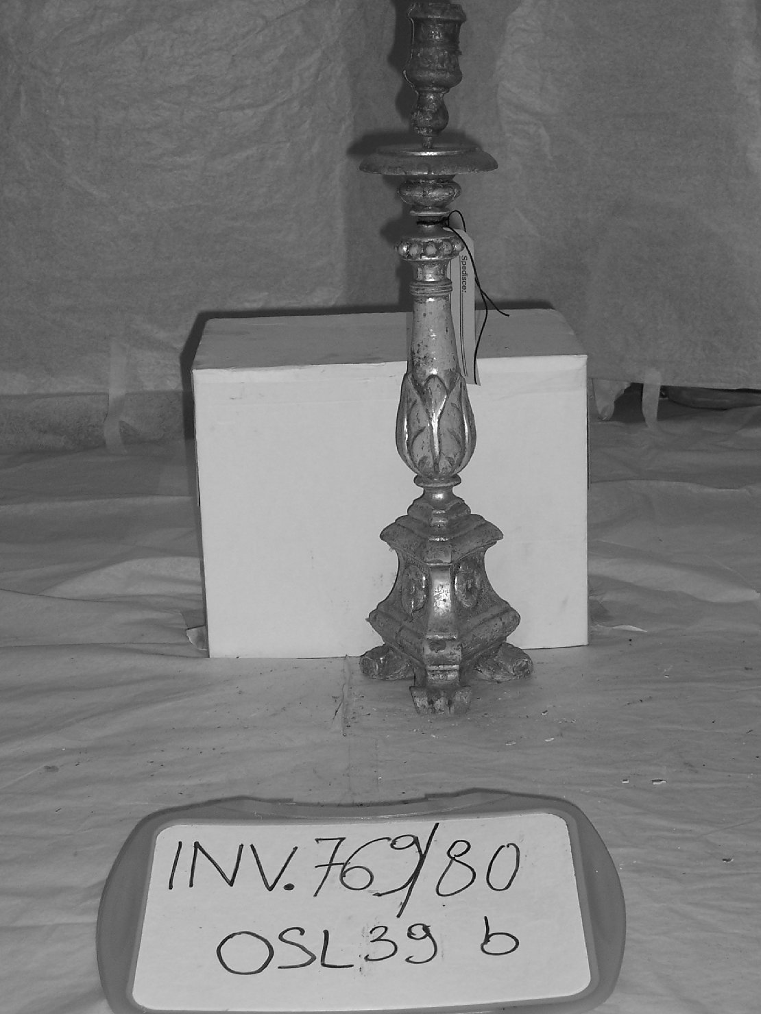 candeliere d'altare, elemento d'insieme - ambito lucchese (sec. XVIII)