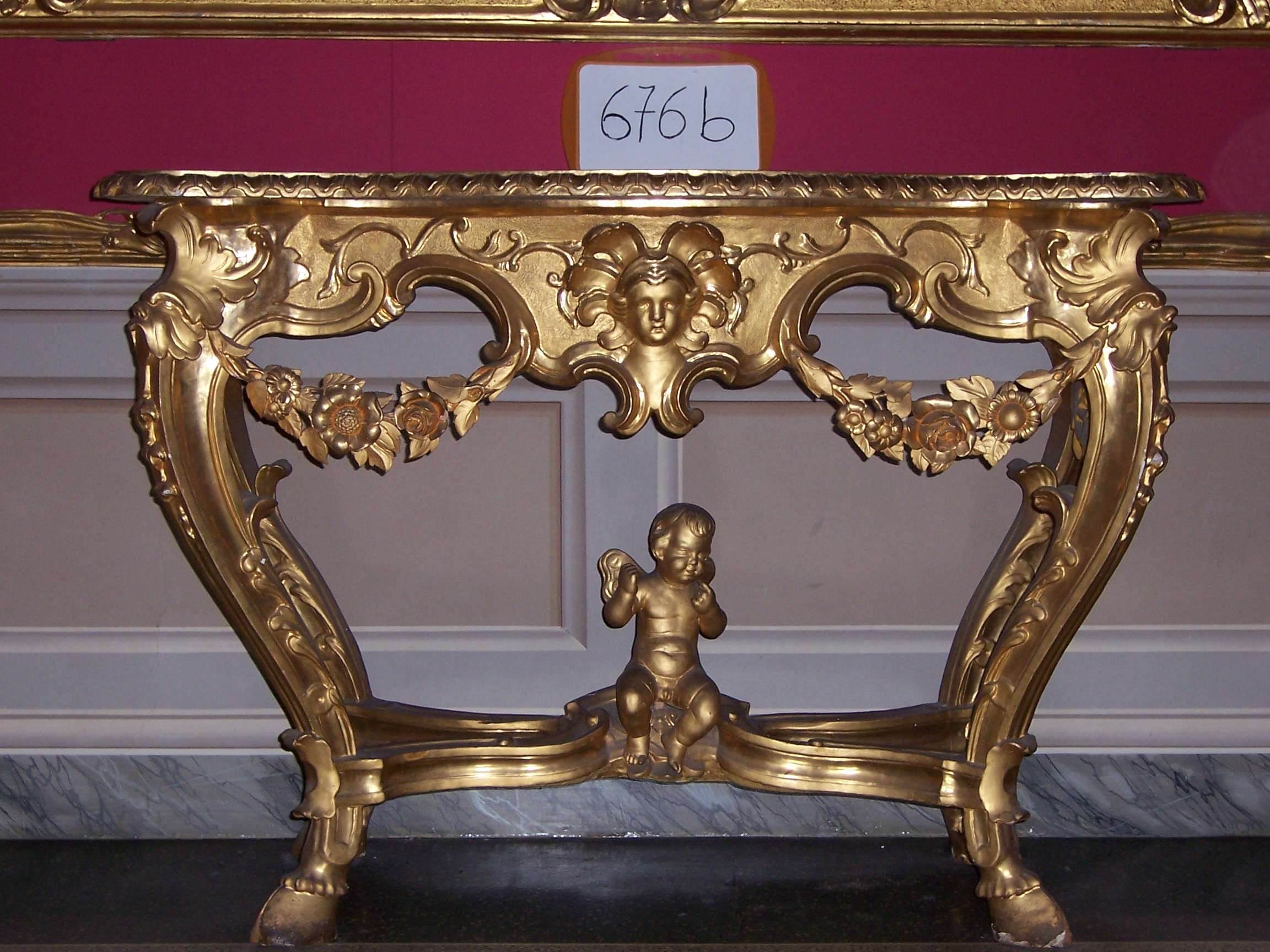 console, elemento d'insieme - ambito lucchese (seconda metà sec. XIX)