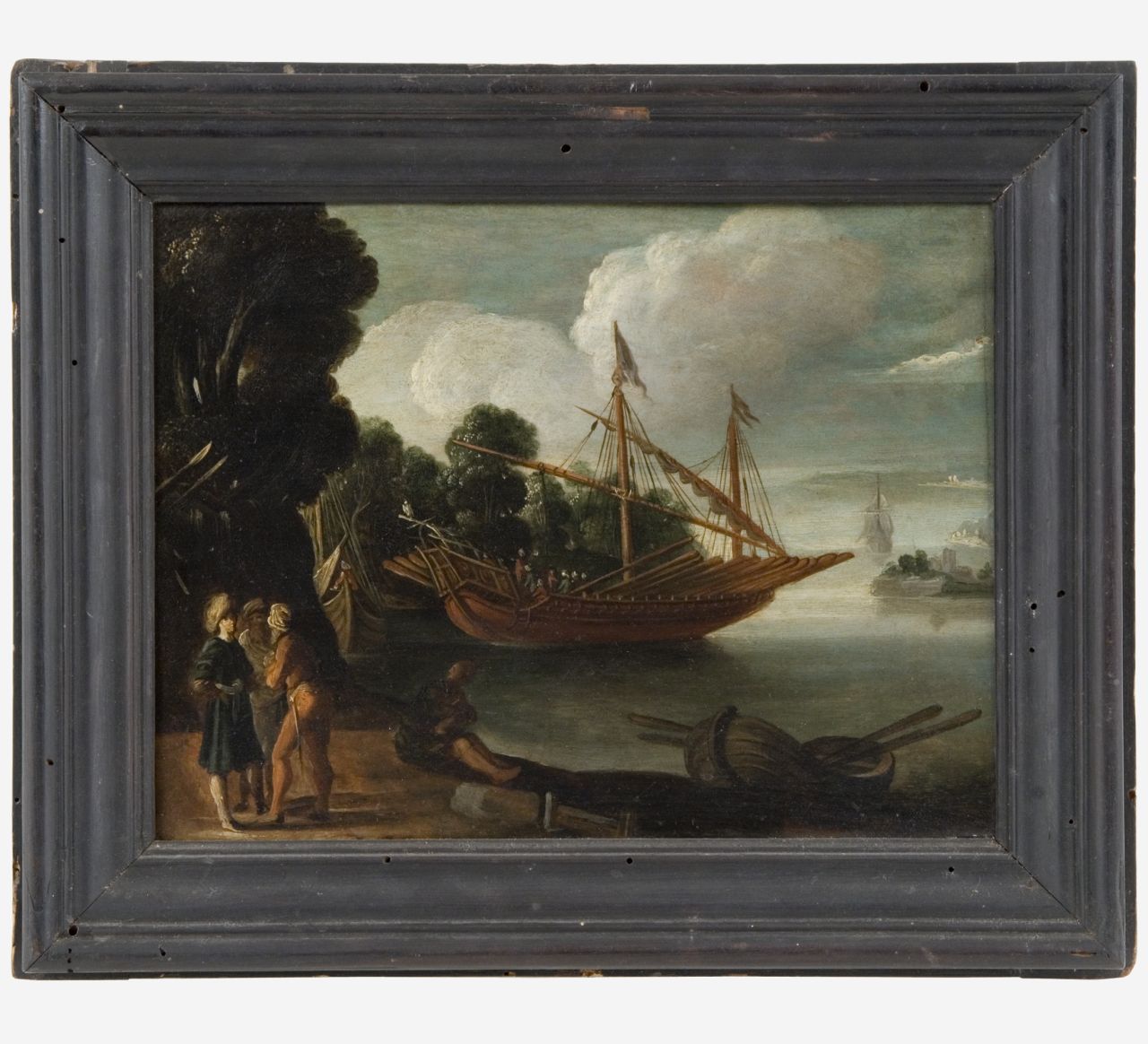 paesaggio marino (dipinto) di Tassi Agostino (secc. XVI/ XVII)