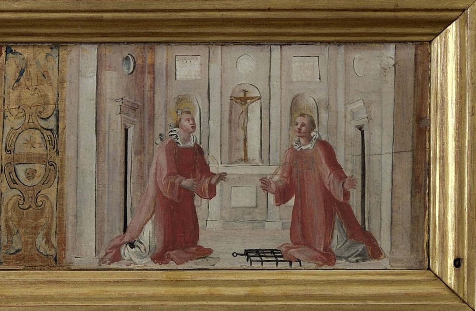 Santo Stefano e San Lorenzo (scomparto di predella) di Billò Tiberio (sec. XVI)