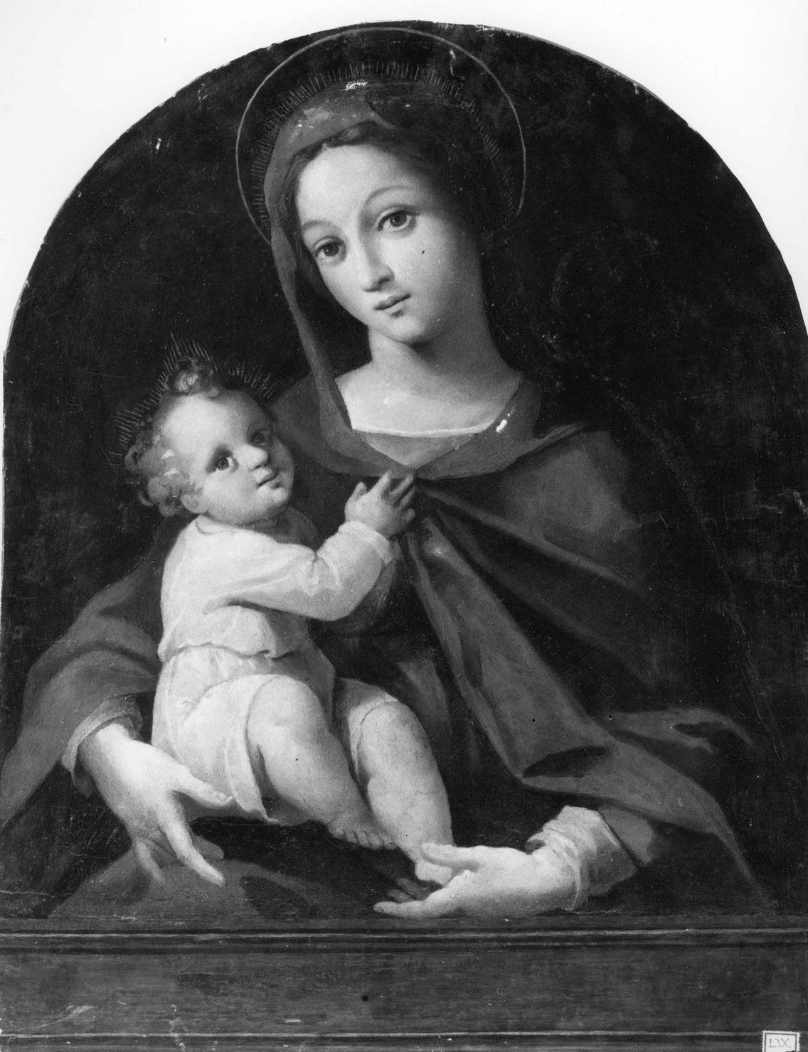 Madonna con Bambino/ Santa Marta (testiera di cataletto) - ambito senese (sec. XVII)