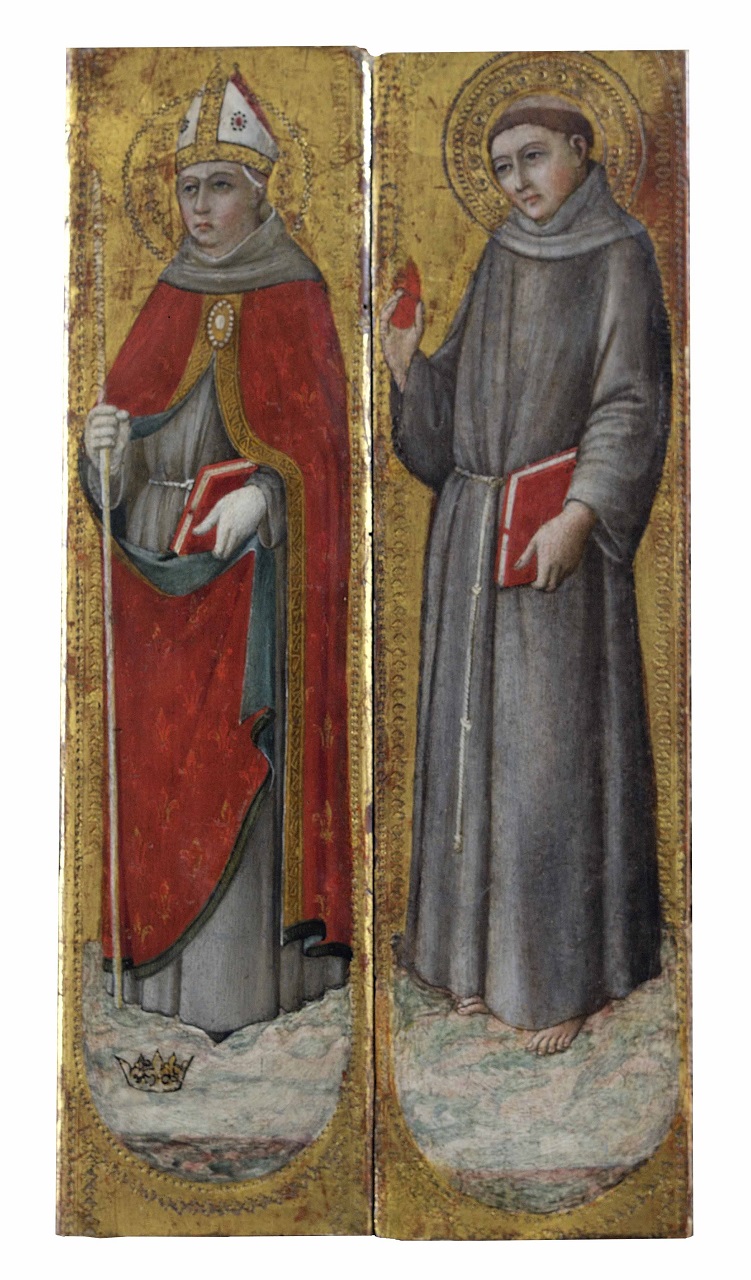 Sant'Antonio da Padova/ San Ludovico da Tolosa (pilastrino di polittico, frammento) di Sano di Pietro (sec. XV)