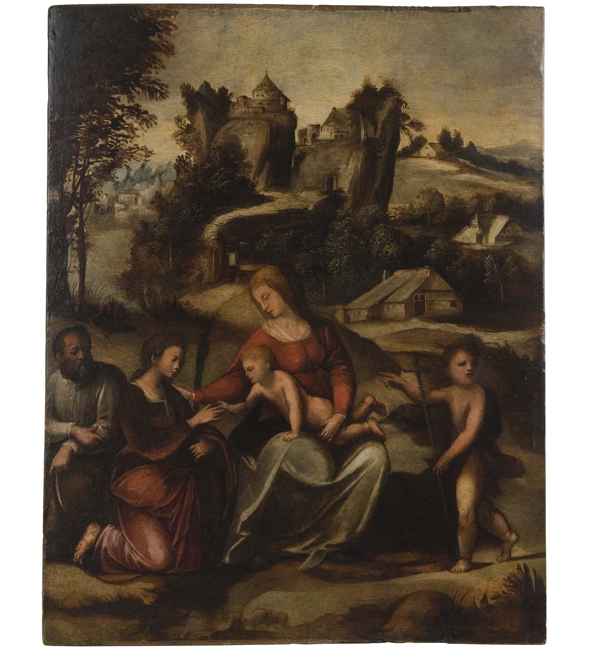 matrimonio mistico di Santa Caterina d'Alessandria (dipinto) - ambito fiorentino (prima metà sec. XVI)