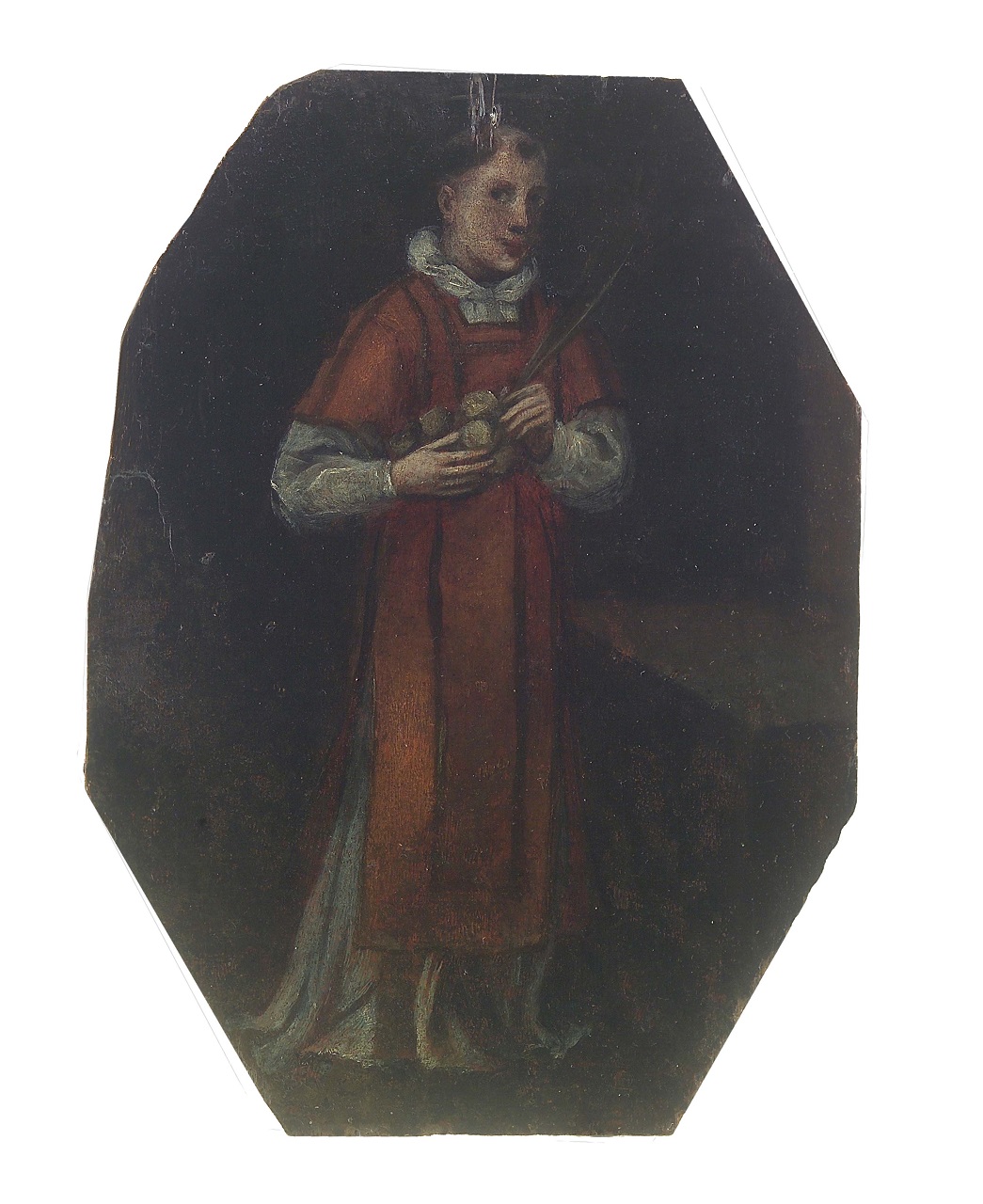 Santo Stefano (dipinto, elemento d'insieme) - ambito senese (sec. XVII)