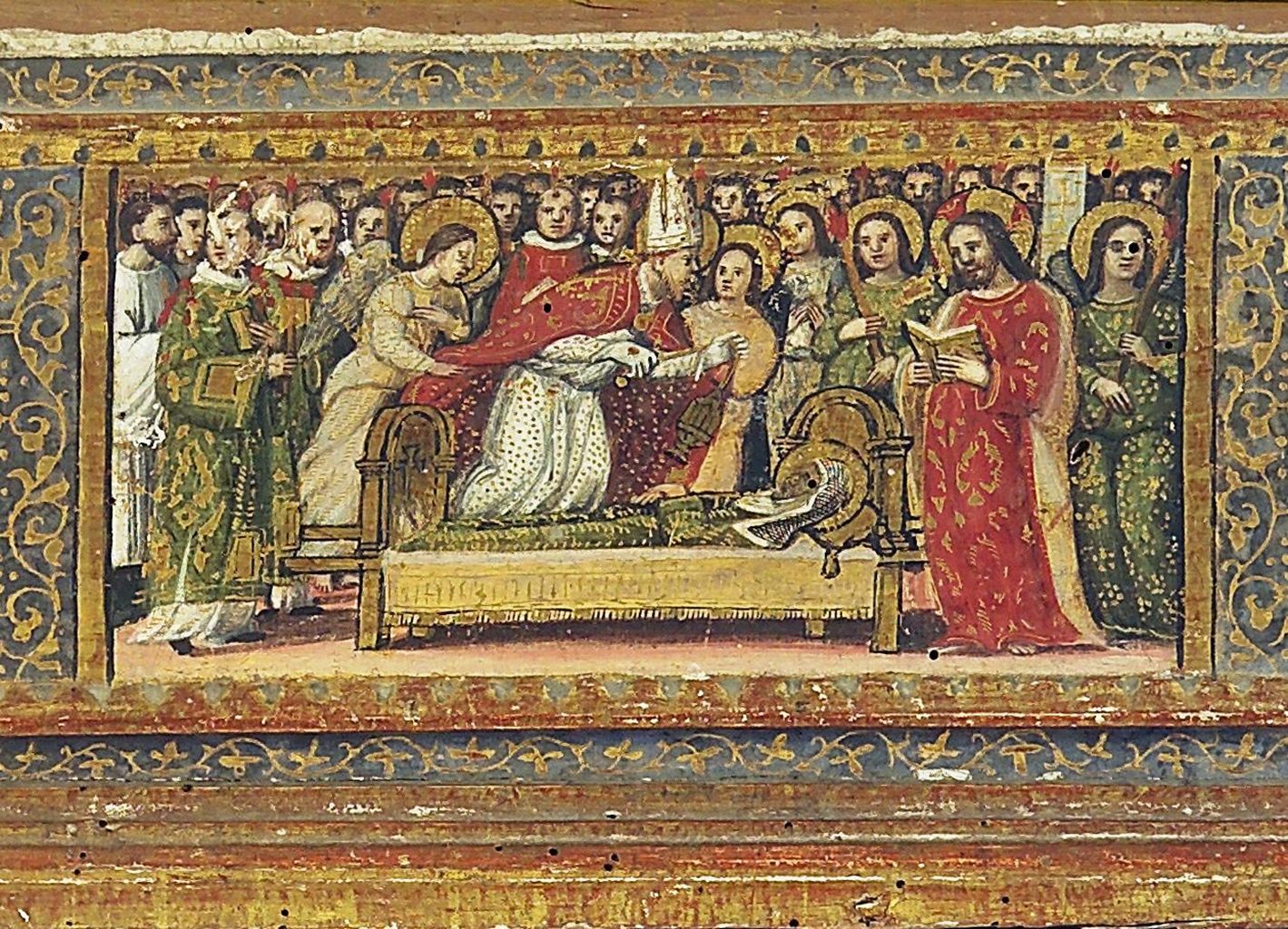 transito della Madonna (?) (scomparto di predella) di Neroni Bartolomeo detto Riccio (maniera) (sec. XVI)