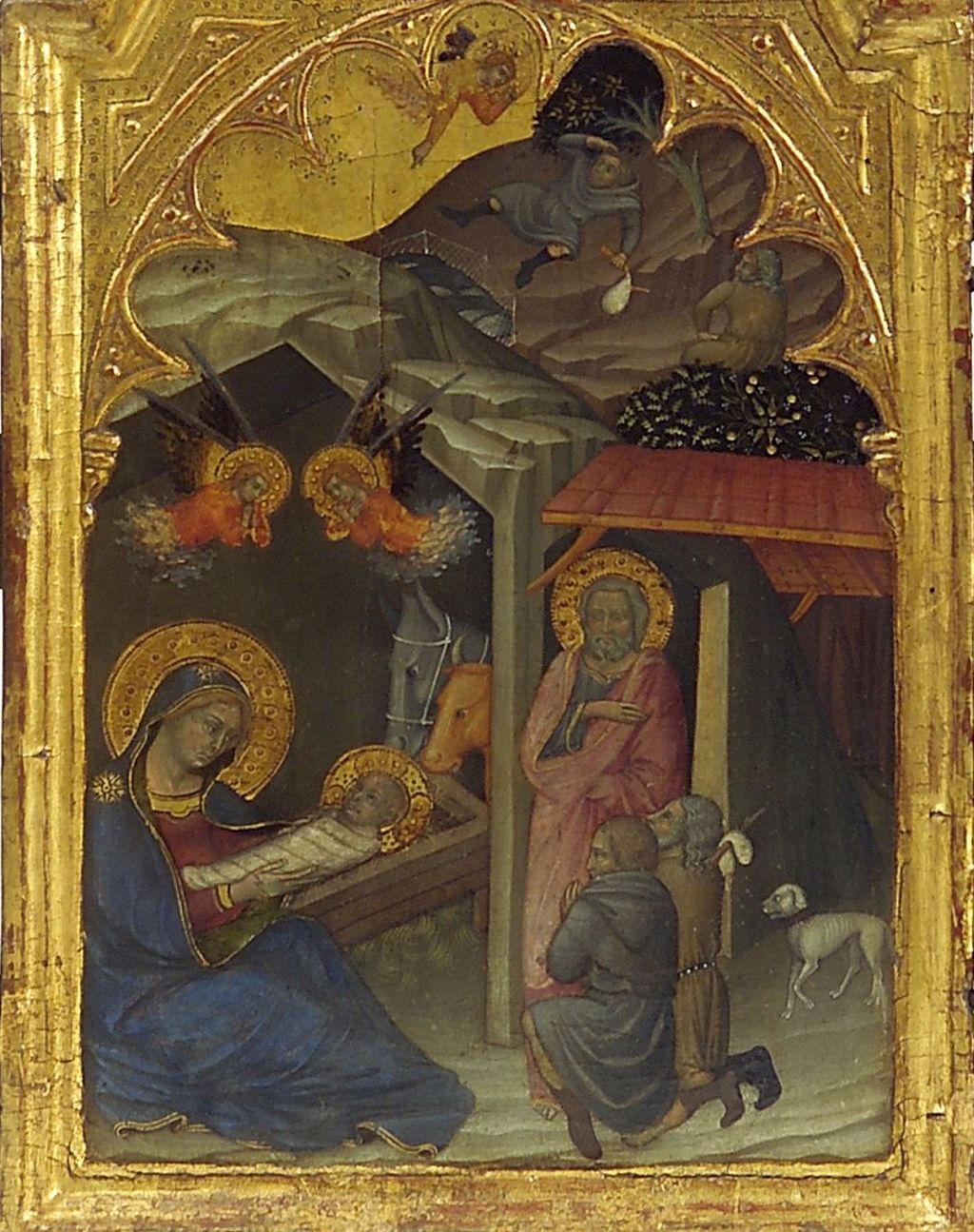 nativita' di Gesu' (scomparto di trittico) di Andrea di Bartolo (attribuito) (sec. XIV)