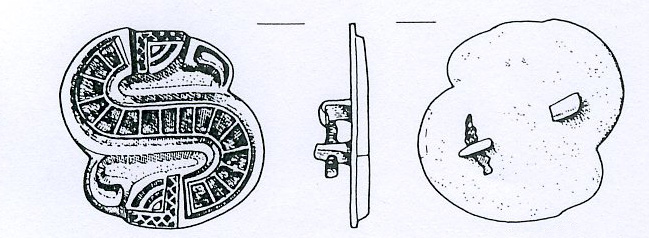 Fibula a S - ambito longobardo (terzo quarto, terzo quarto sec. VI d.C, sec. VI d.C)