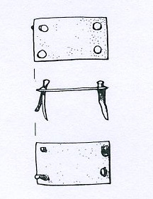 Sistema di sospensione delle cesoie - ambito longobardo (ultimo quarto sec. VI d. C)