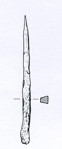 Cuspide di freccia, Bierbrauer, tipo bizantino - ambito longobardo (seconda metà sec. VI d. C)