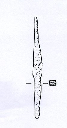 Punzone o bulino - ambito longobardo (seconda metà sec. VI d. C)