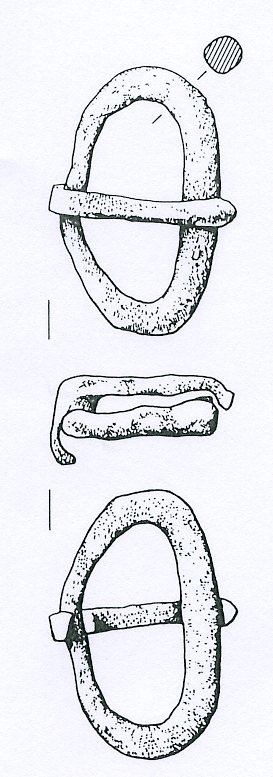 Fibbia da cintura - ambito longobardo (seconda metà sec. VI d. C)