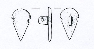 Placchetta di guarnizione di cintura - ambito longobardo (ultimo quarto, ultimo quarto sec. VI d. C, sec. VI d. C)