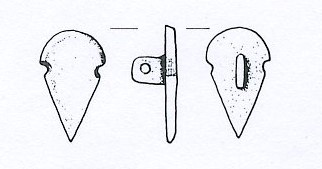 Placchetta di guarnizione di cintura - ambito longobardo (ultimo quarto, ultimo quarto sec. VI d. C, sec. VI d. C)