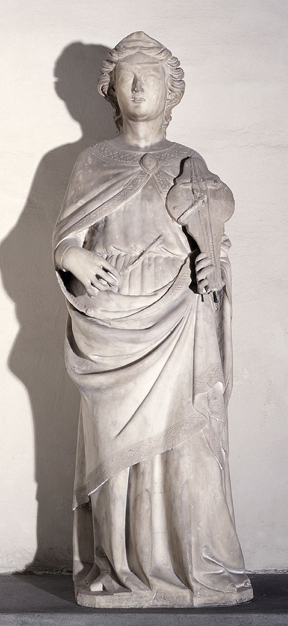 angelo musicante con ribeca (statua) di Giovanni d'Ambrogio (sec. XIV)