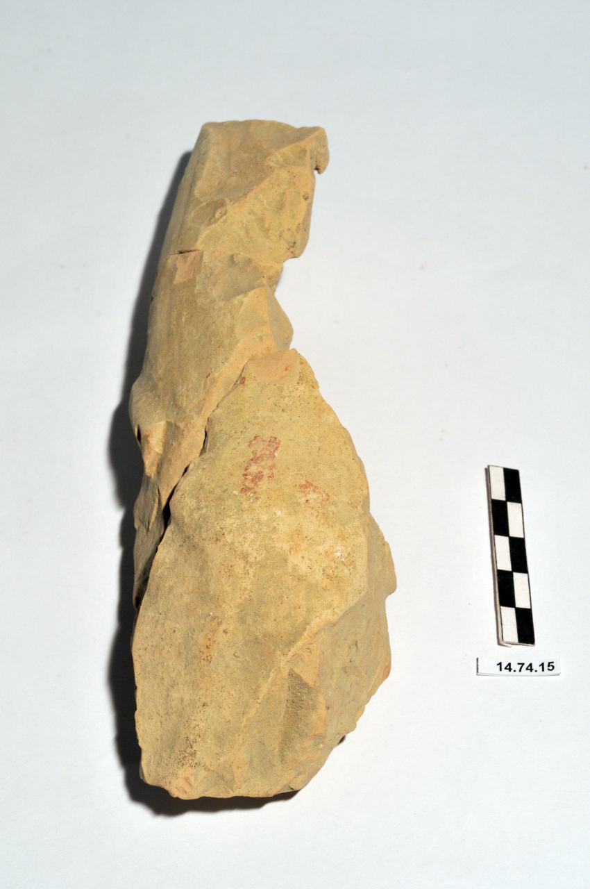 statua/ frontonale, gamba (ultimo quarto II a.C)