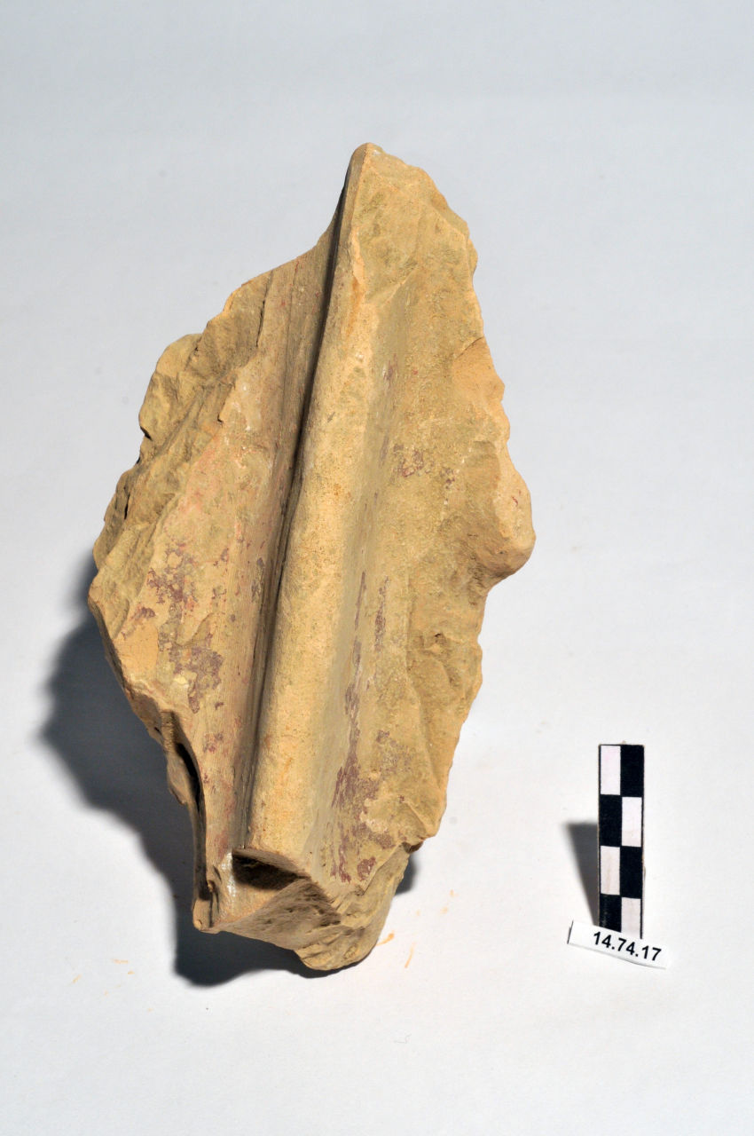 statua/ frontonale, panneggio (ultimo quarto II a.C)