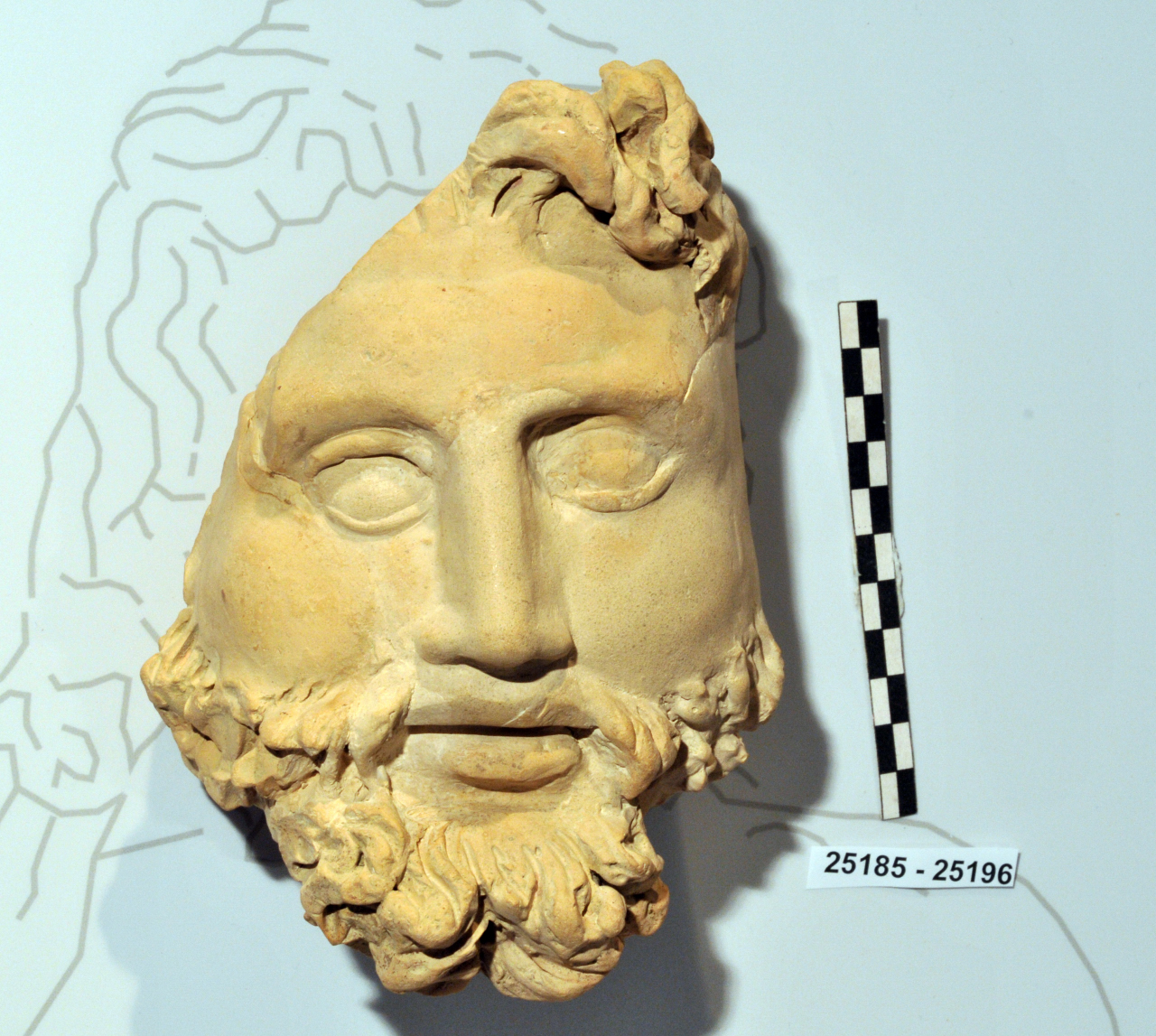 Giove (statua frontonale/ testa) (ultimo quarto II a.C)