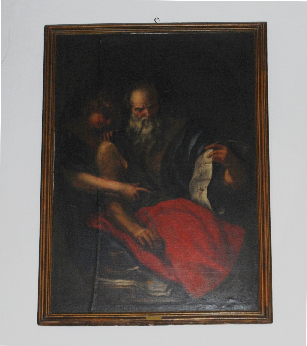 Il profeta Isaia con un angelo, La mausuetudine (dipinto) di Piola Domenico (seconda metà XVII)