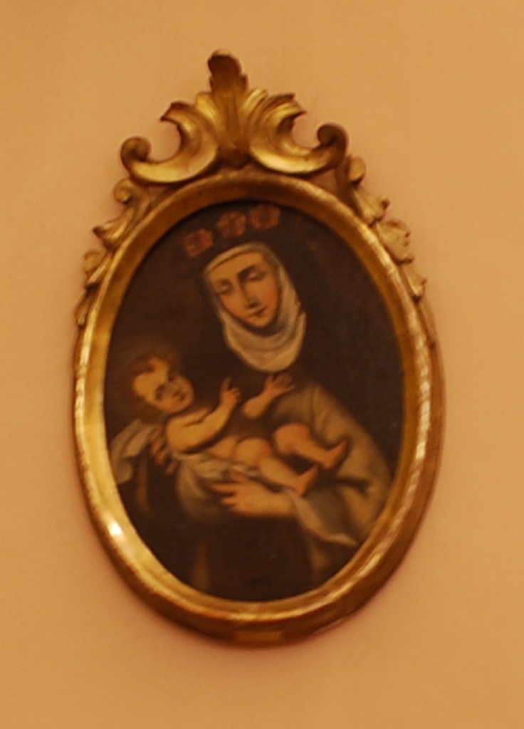 Santa Rosa da Lima che tiene in braccio il Bambino Gesù (dipinto) - ambito parmense (sec. XVIII)