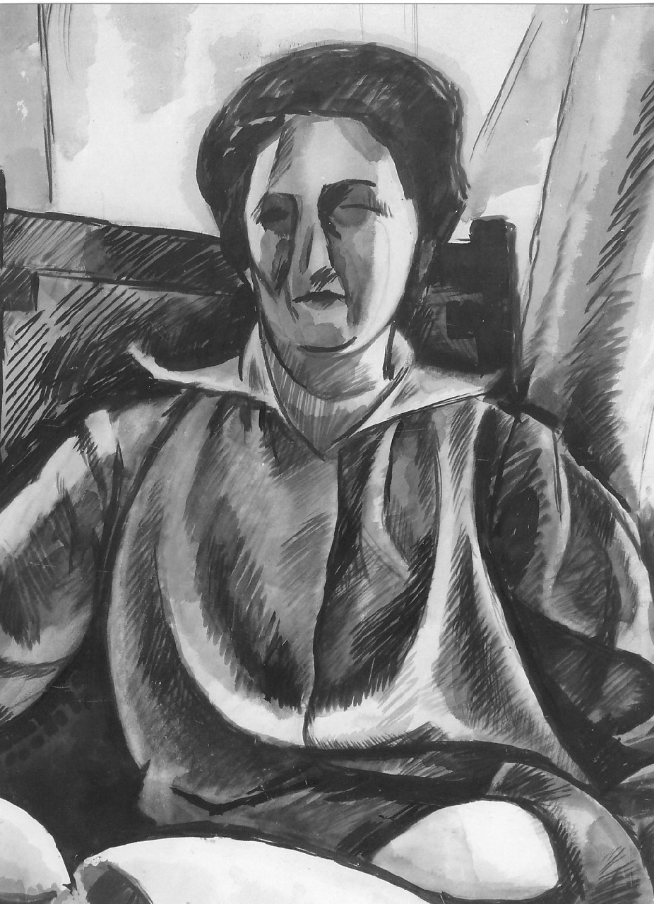 Silvia, Figura di donna seduta (disegno, opera isolata) di Boccioni Umberto - ambito italiano (primo quarto sec. XX)