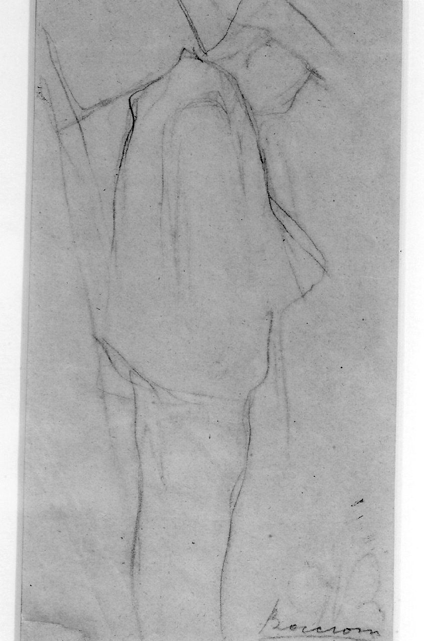 Operaio in piedi con berretto, Operaio in piedi con berretto (disegno, opera isolata) di Boccioni Umberto - ambito italiano (prima metà sec. XX)