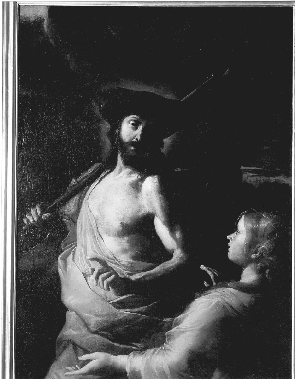 Noli me tangere, Apparizione di Cristo risorto a Santa Maria Maddalena (dipinto, opera isolata) di Preti Mattia (attribuito) (seconda metà sec. XVII)