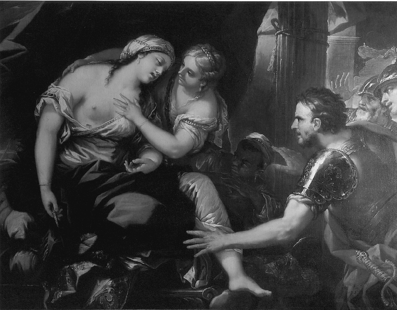 Morte di Lucrezia, Lucrezia (dipinto, opera isolata) di Giordano Luca (attribuito) (fine/ inizio secc. XVII/ XVIII)