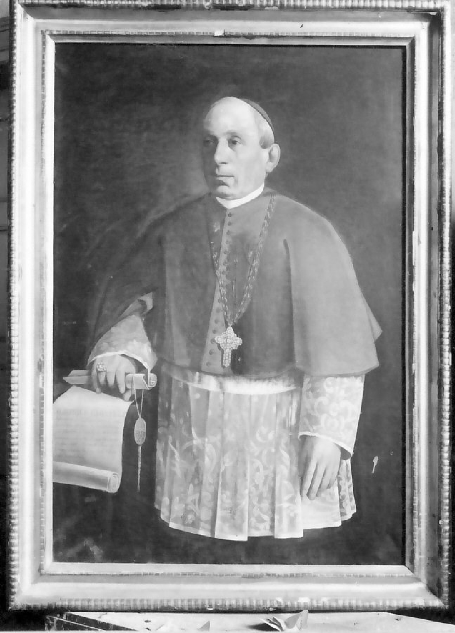 Vescovo Luigi Carvelli, ritratto di ecclesiastico (dipinto, opera isolata) di Pirenti B (sec. XIX)