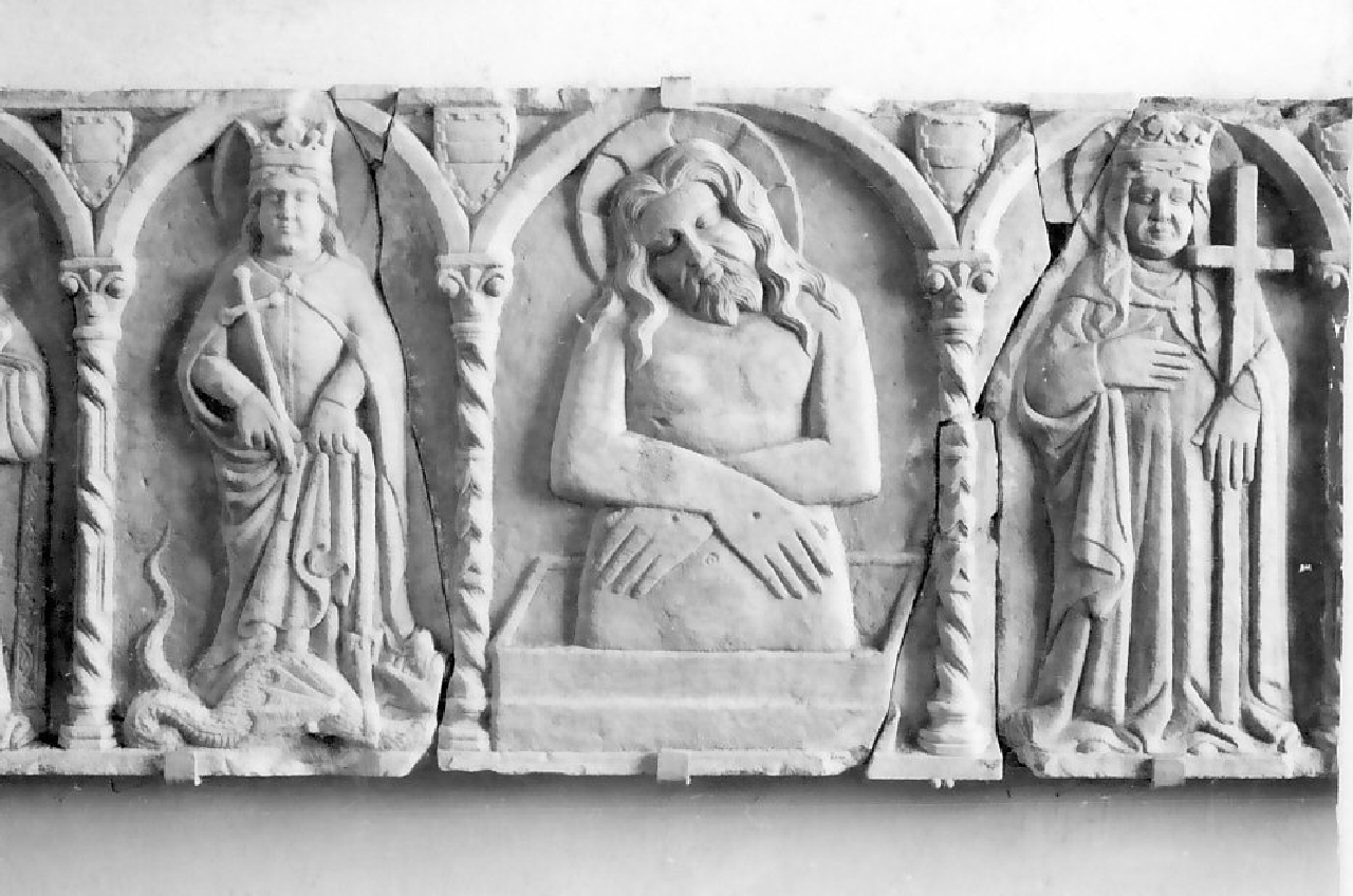 fronte di sarcofago, opera isolata di Maestro di Mileto - ambito Italia centro-meridionale (sec. XIV)