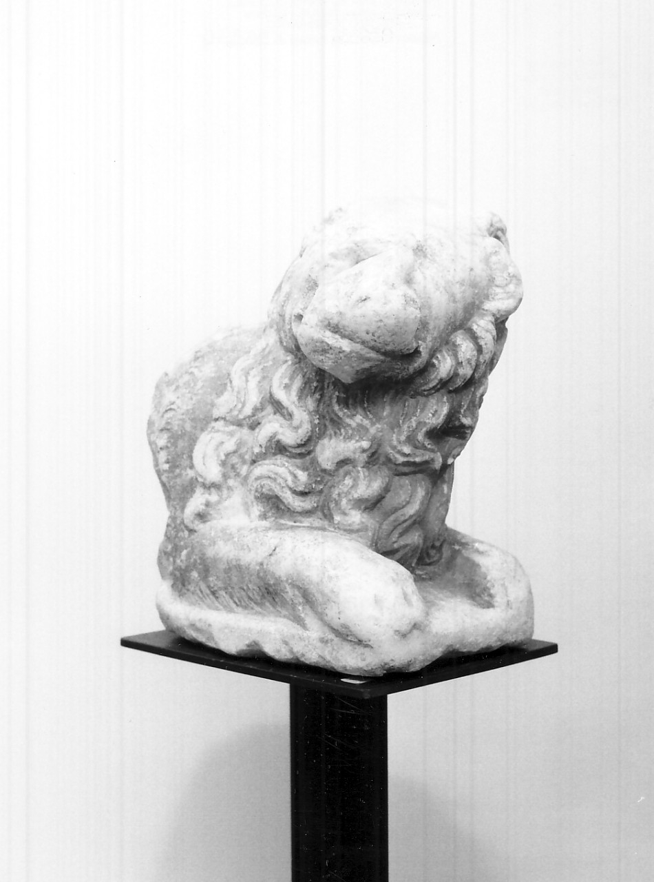 leone (scultura, frammento) - bottega Italia meridionale (sec. XIV)